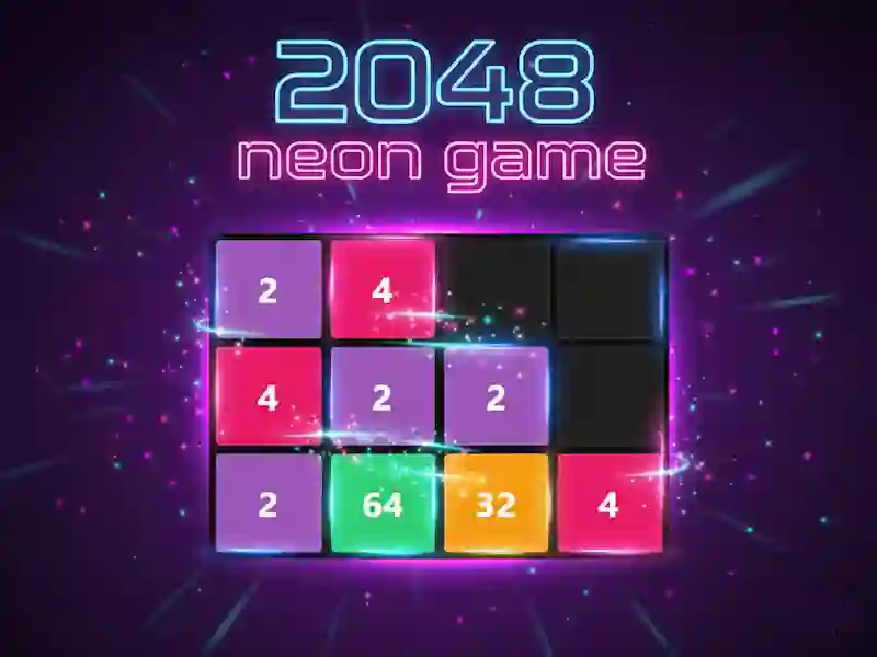 Cluiche Cluiche 2048 neon ar líne