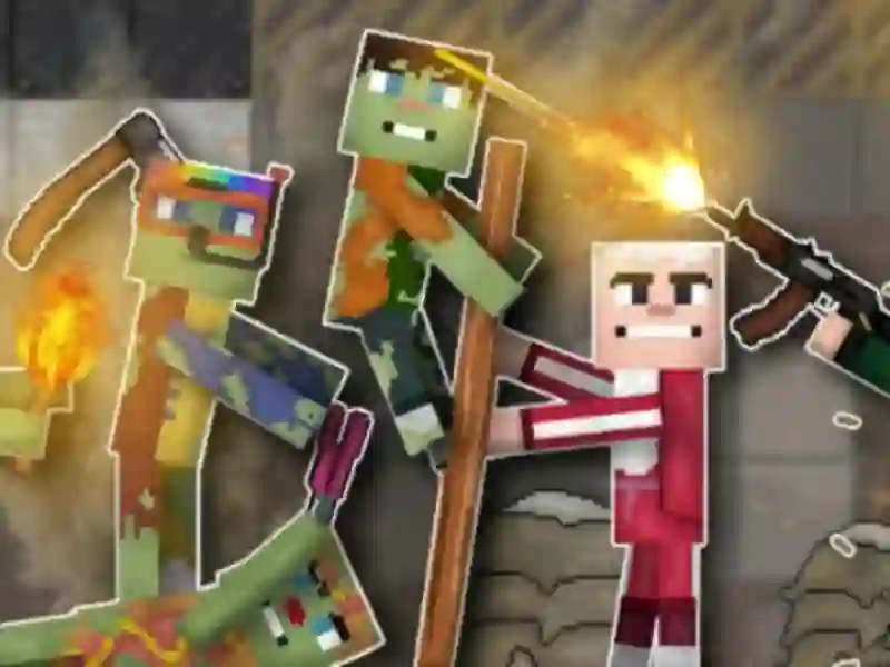 Cluiche Daoine vs Zombies: Bosca Gaineamh ar líne