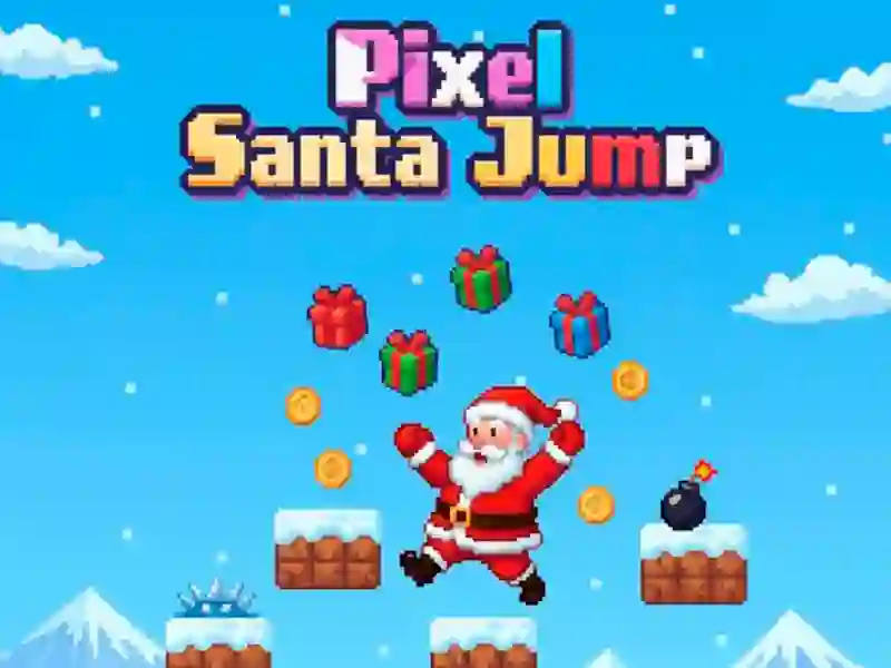 Cluiche Cluiche Pixel Santa Léim ar líne