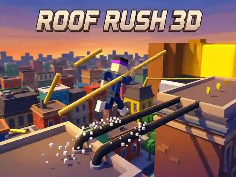 Cluiche Roof Rush 3D ar líne