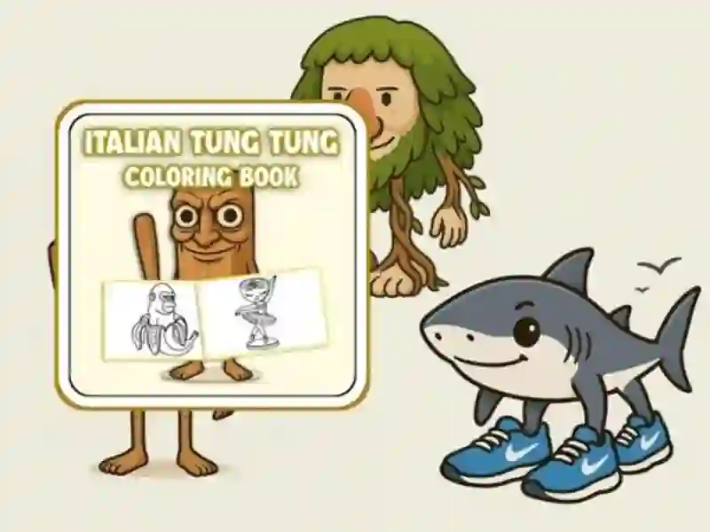 Cluiche Leabhar dathúcháin Tung Tung Sahur ar líne