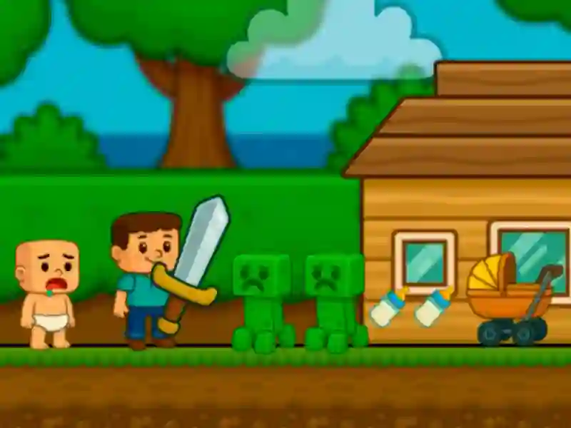 Cluiche Cabhair leanbh noob! Steve ar lĂne Cluiche Cabhair leanbh noob! Steve ar lĂne