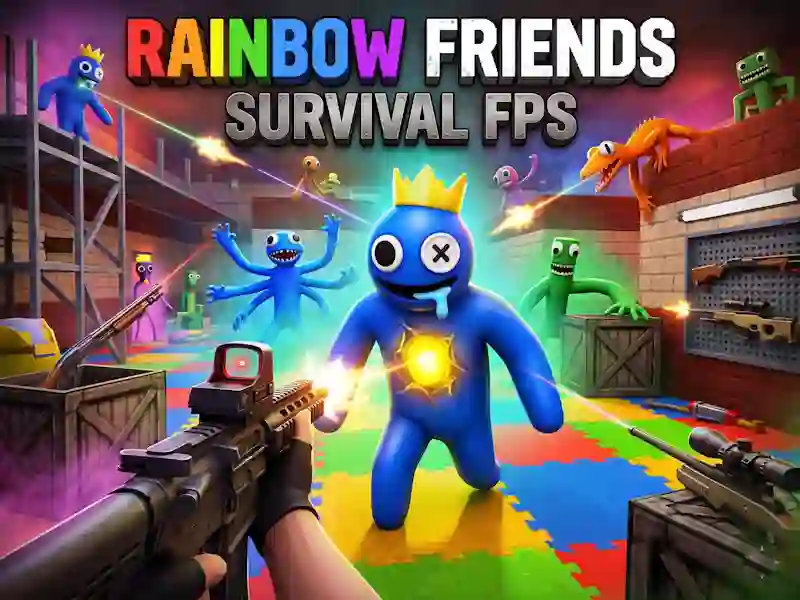 Cluiche Rainbow Friends Survival FPS ar líne
