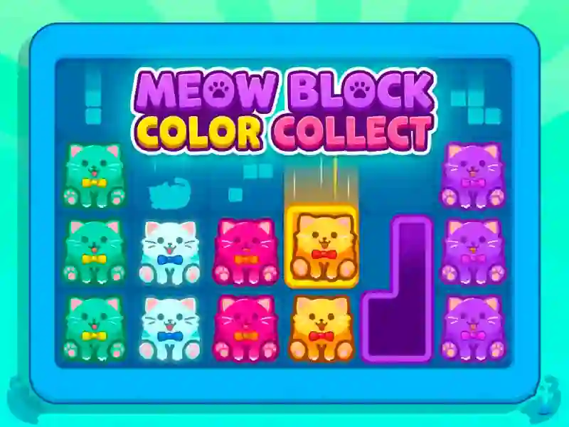 Cluiche Meow Block Color Collect ar líne