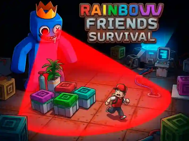 Cluiche Rainbow Friends Survival ar líne