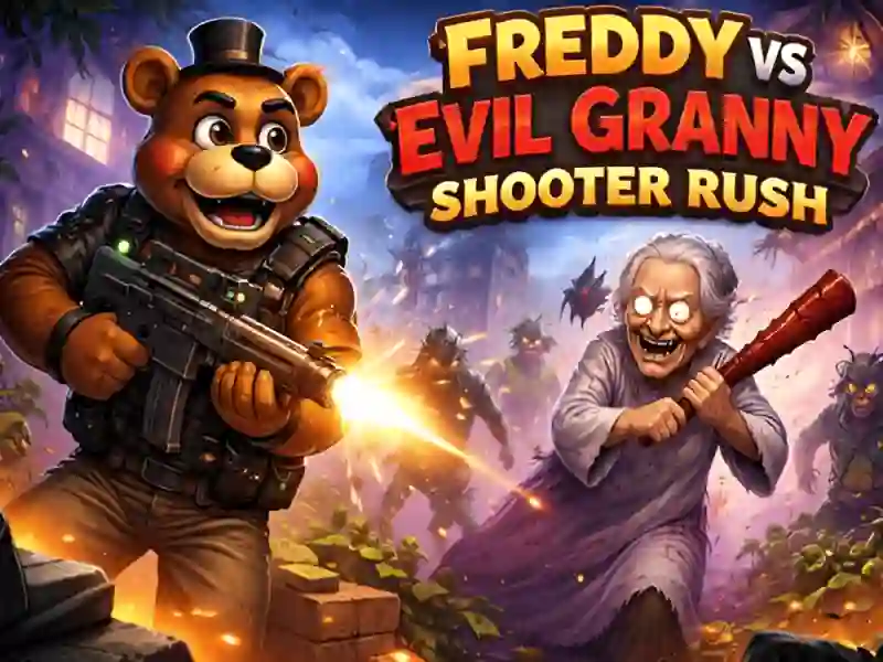 Cluiche Freddy vs Evil Granny Shooter Rush ar líne