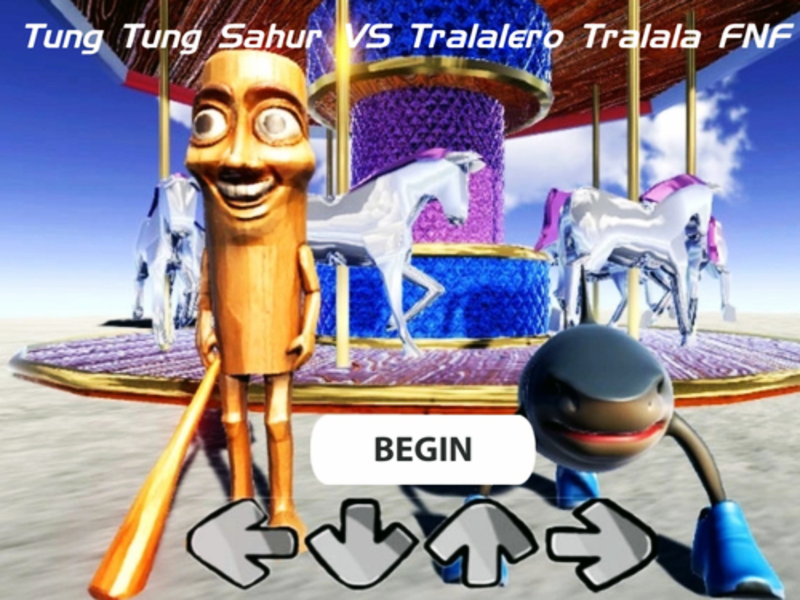 Cluiche Tung Tung Sahur vs Tralalero Tralala FNF ar líne