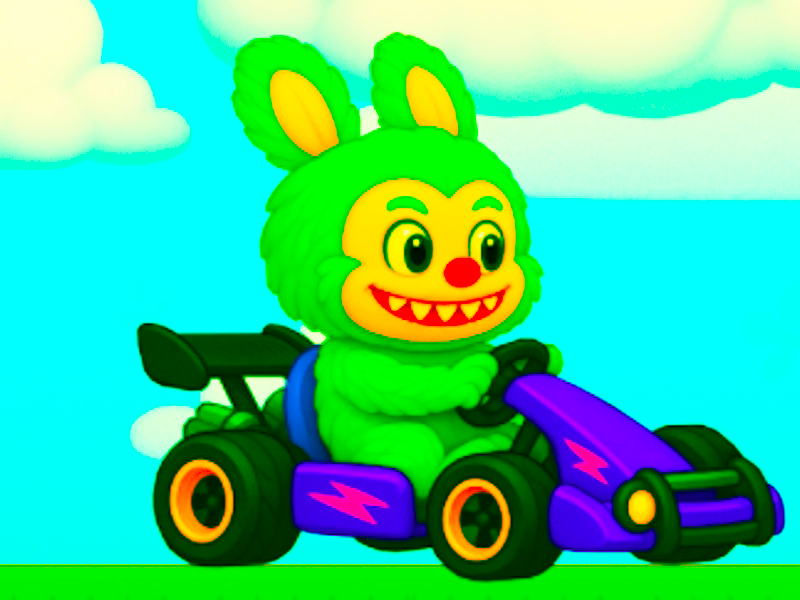 Cluiche Labubu Gokart ar líne
