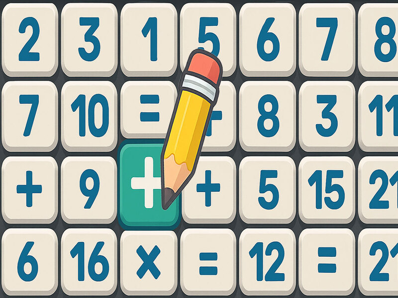 Cluiche Math Crosfhocal Puzal Genius Eagrán ar líne