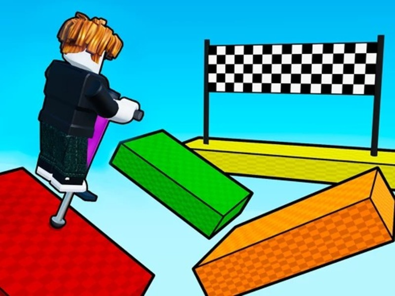 Cluiche OBBY: Pogo Parkour! ar líne