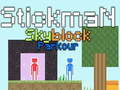 Cluiche Parkour Stickman Skyblock ar líne