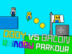 Cluiche Obby i gcoinne Bacon Parkour Dathanna ar líne
