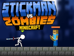Cluiche Stickman i gcontae na nZombis Minecraft ar líne