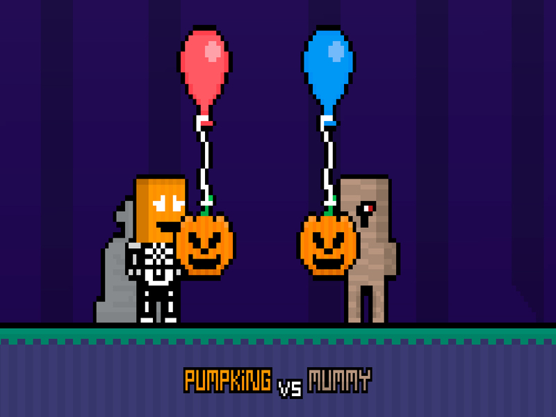 Cluiche Pumpking vs mummy ar líne
