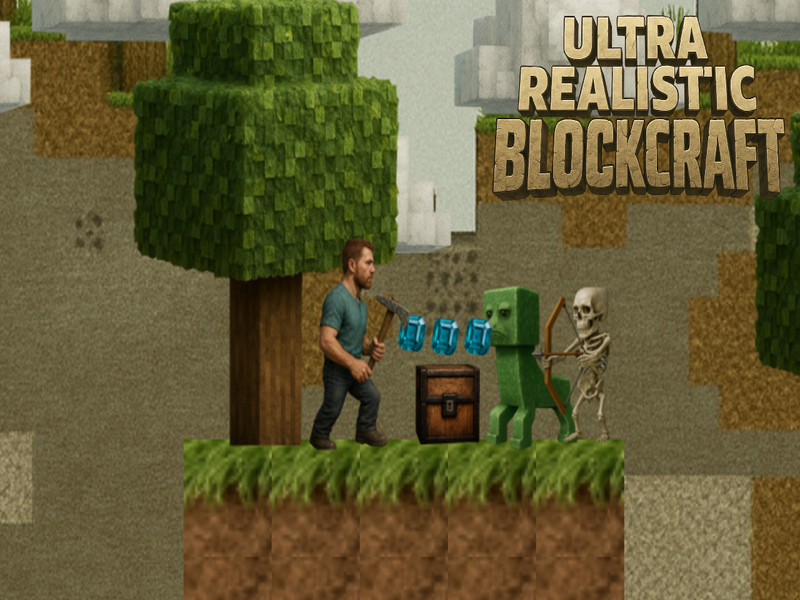 Cluiche Blockcraft ultra réalaíoch ar líne