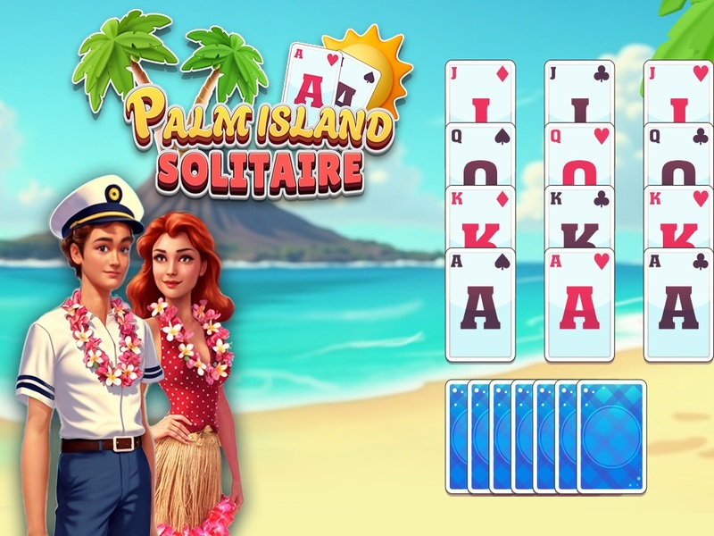 Cluiche Solitaire Oileán Palm ar líne