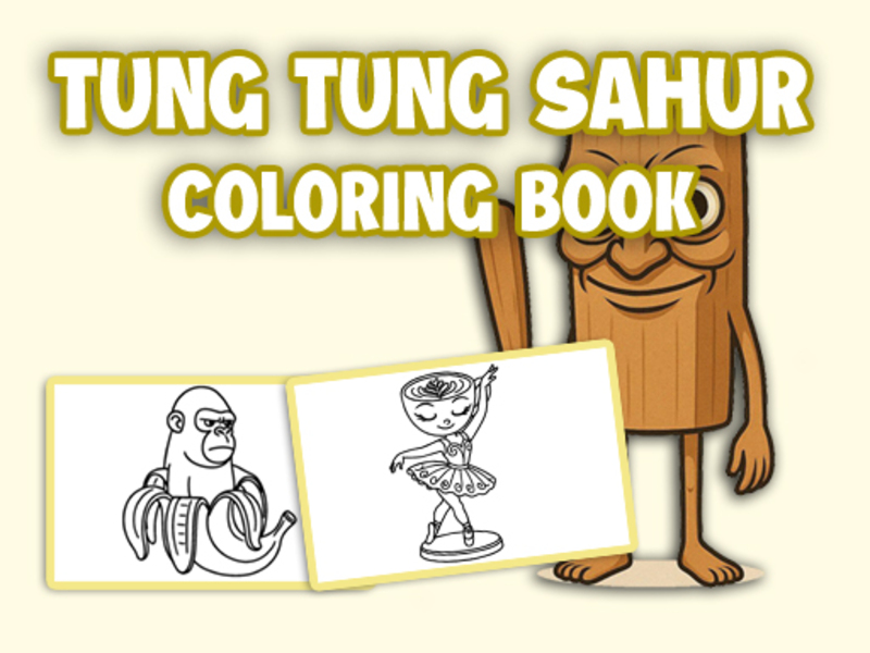 Cluiche Leabhar dathúcháin Tung Tung Sahur ar líne