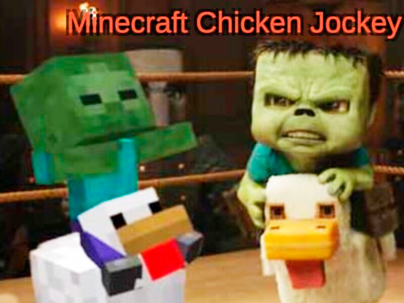 Cluiche Jockey sicín minecraft ar líne