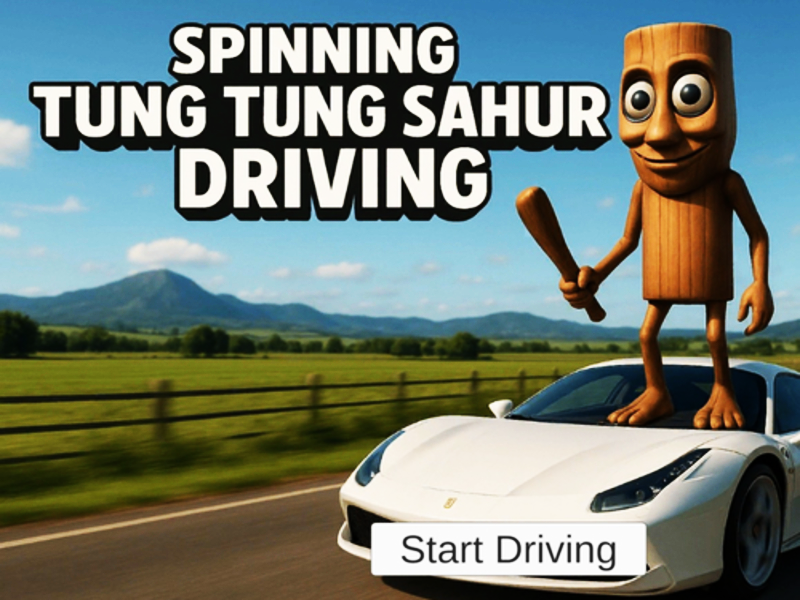 Cluiche Spinning Tung Tung Sahur ag tiomáint ar líne
