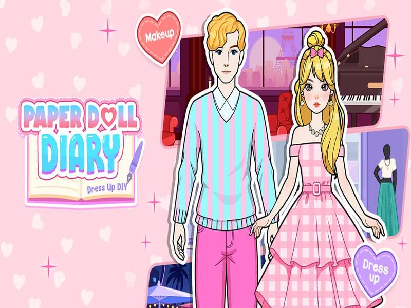 Cluiche Dialann doll páipéir: Gléasadh suas DIY ar líne