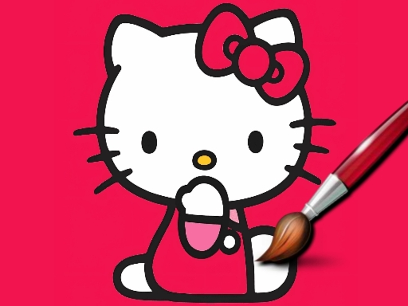 Cluiche Kitty dathú éasca ar líne